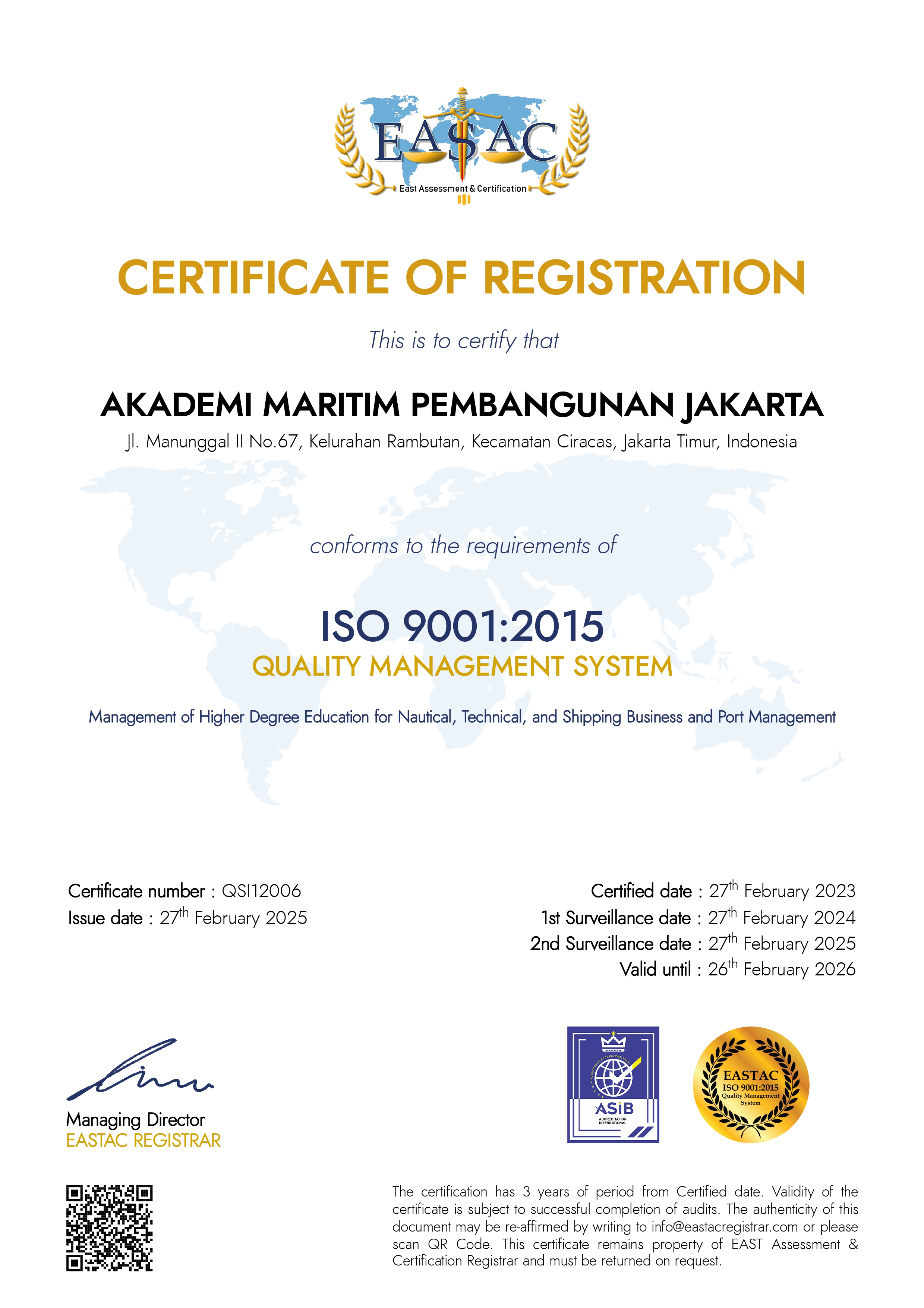 Sertifikat ISO 9001:2015